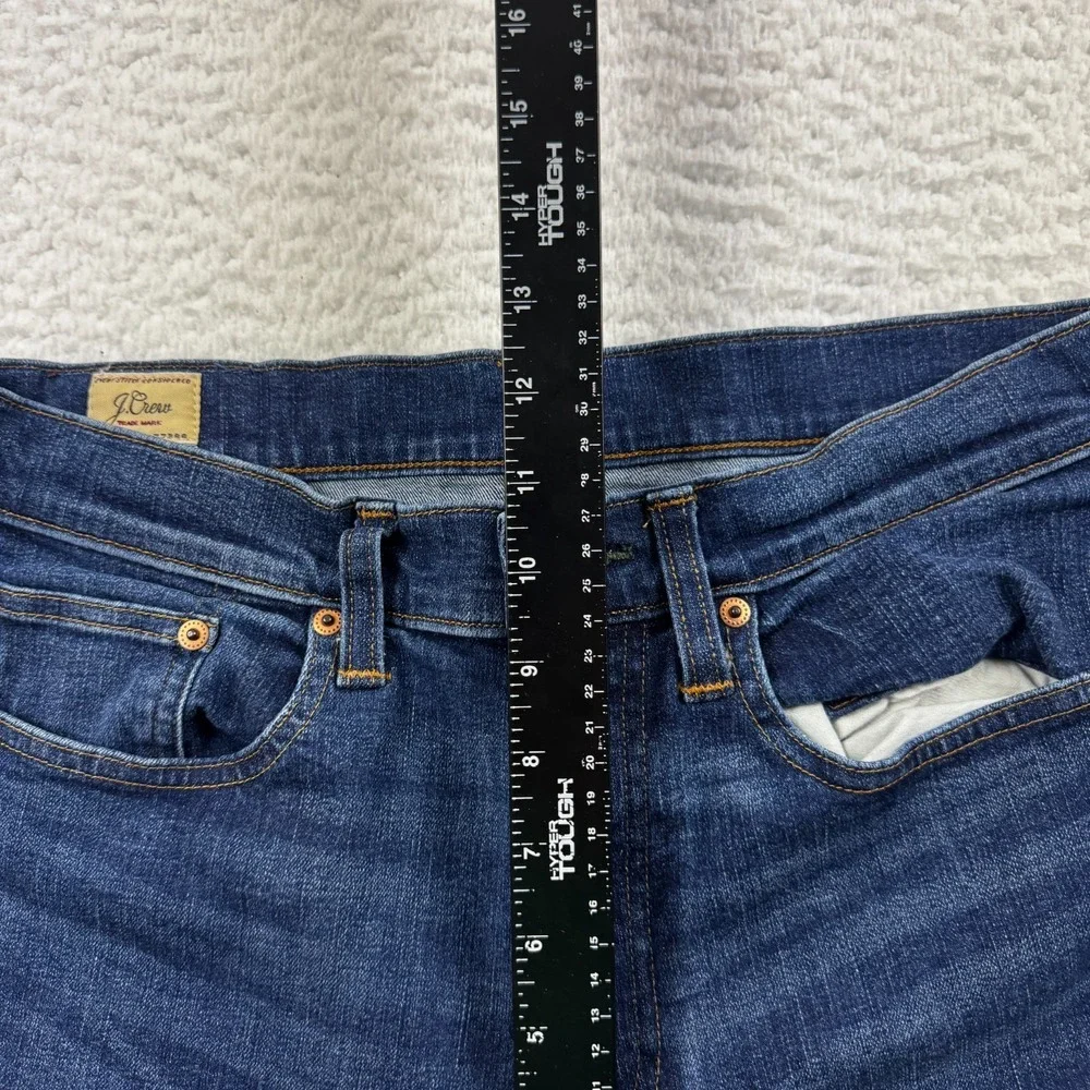 J.Crew 770 Straight Jeans Mens 30x30 Blue Denim Mid Rise Whiskers Streetwear